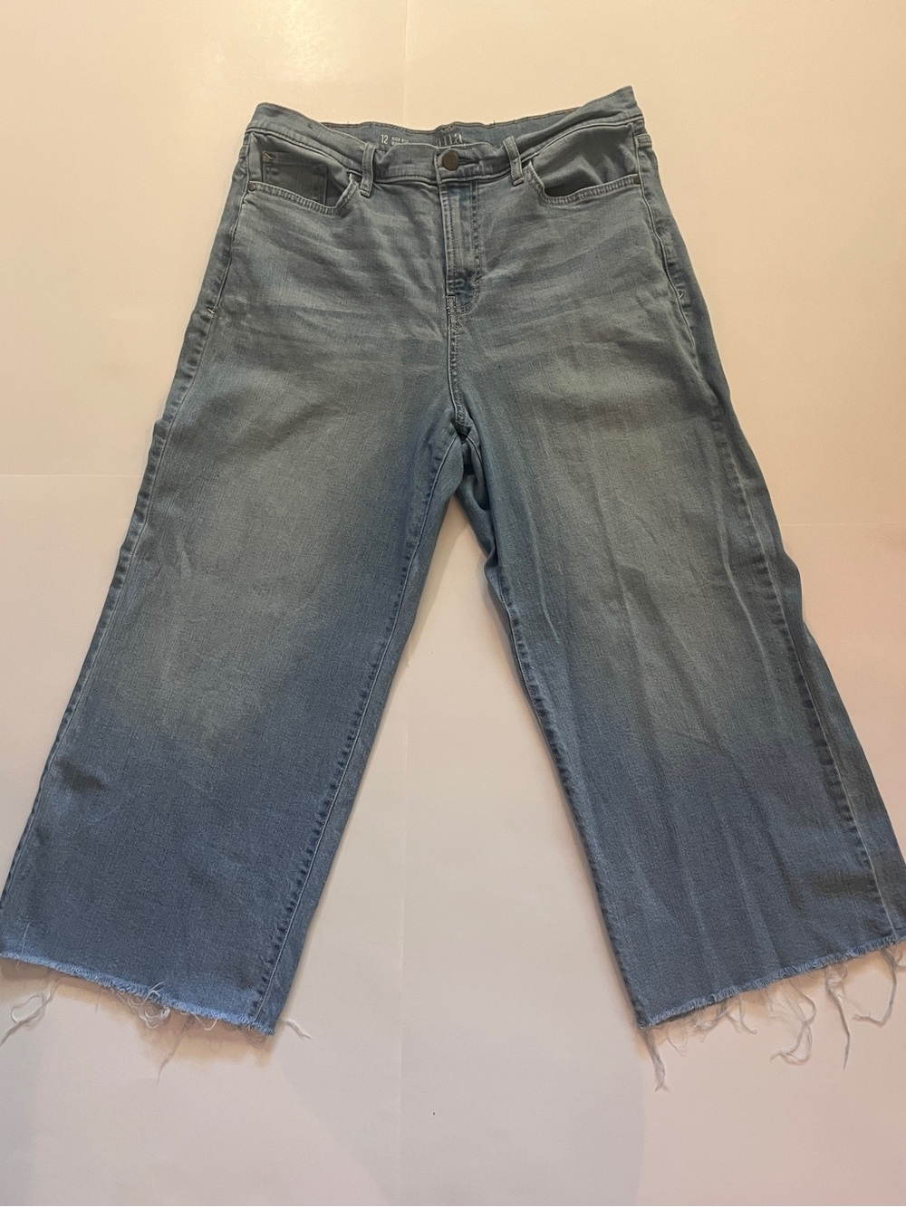a.n.a Light Blue Cropped Wide-Leg Jeans